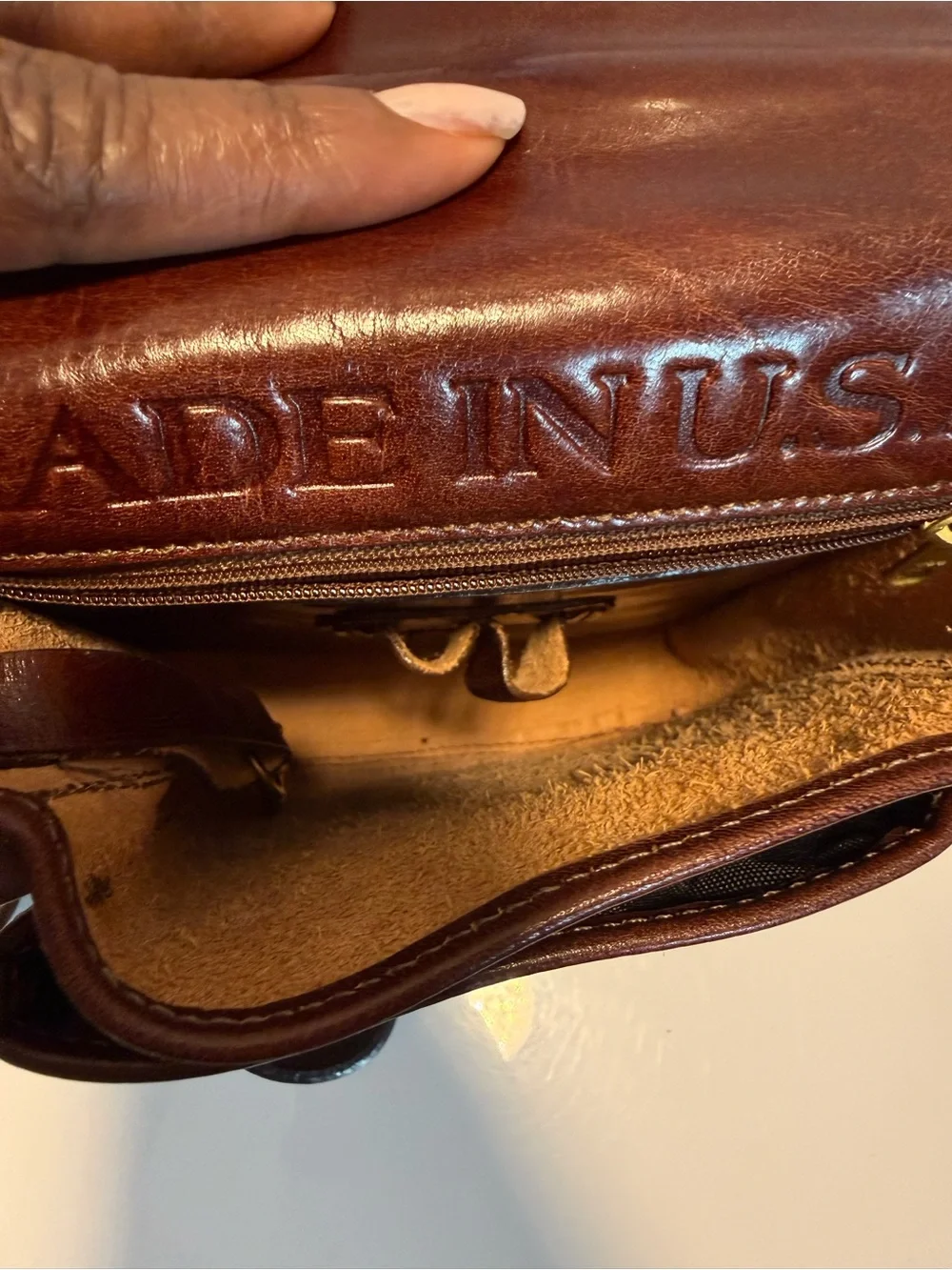 Vintage Brahmin Dark Brown Leather Crossbody Bag - Picture 12 of 15